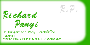 richard panyi business card